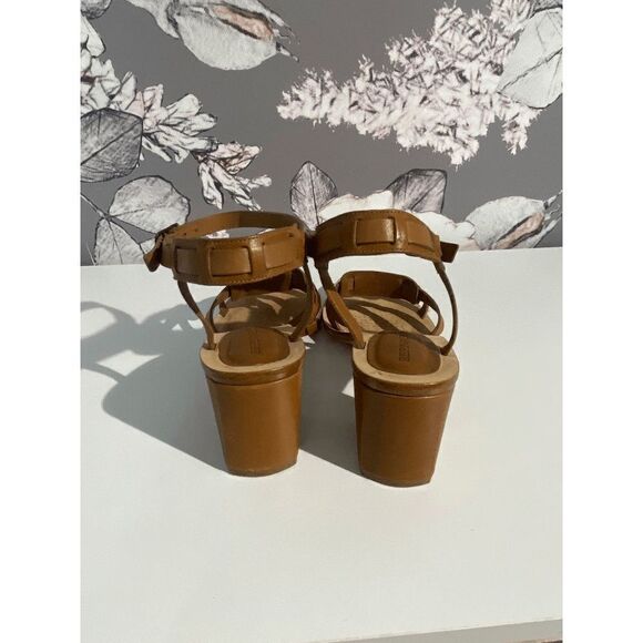 Bernardo Women’s Leather Ankle Strap Heeled Sandals Brown - Picture 5 of 8